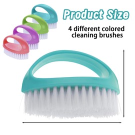 4 Pcs Nail Brush, Nail Brushes for Cleaning Nails, Nail Scrubber, Nail Scrubbing Brush Soft and Fine Bristles for Mechanics, Gardeners, Men, Women, Kids and Daily Use (4 Colour)