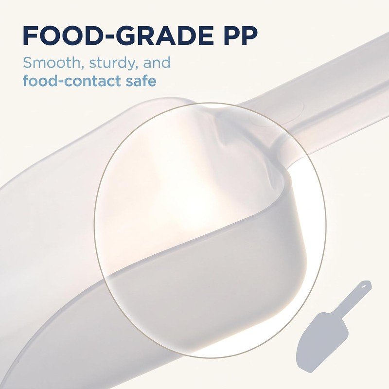 Plastic Ice Scoop, Kitchen Ice Scooper for Ice Maker Freezer