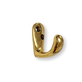Unlacquered Polished Brass Louie Wall Coat and Hat Hook | Robe Walll Hook
