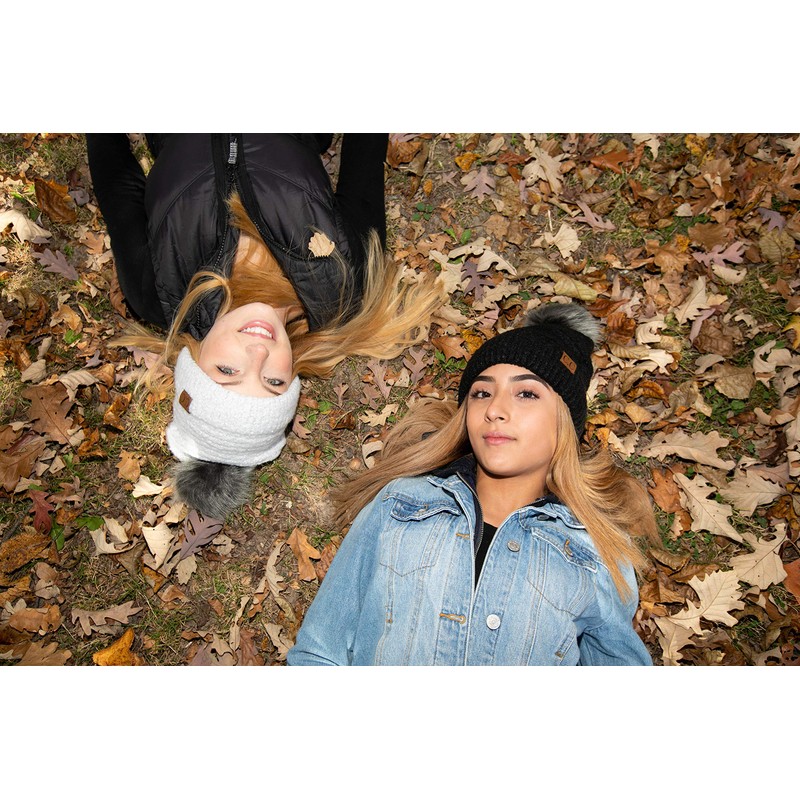 Super Soft Knit Boucle Beanie - Burgundy (Pom)