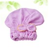 minkissy Microfiber Fleece Dry Hair Cap Butterfly Knot Princess Hat
