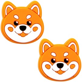 TRESSIS Cute Fun Tennis Racket Shock Absorber – Vibration Dampener for Racquets – 2-Pack – Easy-Install – Adorable Shiba Inu Dog Design – Reduce Noise and Vibration – Tennis Accessories