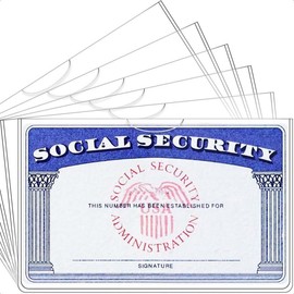 Social Security Card Protector/Medicare Card Protector Sleeve、Social Security Card Holder、Credit Card Sleeves、Protective case for Drivers License、Credit Card 、SSN Card，3.8x2.32in. - Number: 6