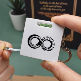 'Ouroboros' Keyring Tape Measure/Spirit Level Tool (KM00041822)