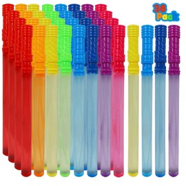 MorTime 36 Pack Bubble Wands for Kids, 8 Colors Bubbles Stick Bulk, 14.6" Easter Party Favor Summer Toy for Children