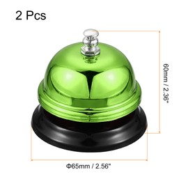 uxcell Desk Bell, 65mm(2.56") Dinner Bell for Restaurants, Service Bell, Green
