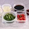 DONGKER Double Compartment Condiment Container,10/20 PCS Square & Round Travel