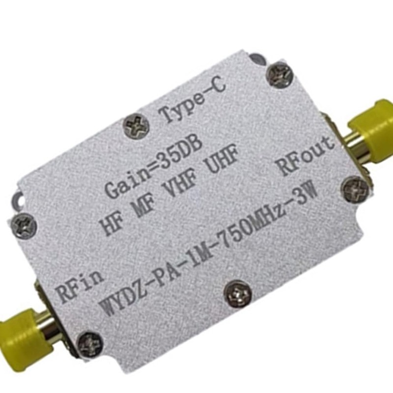 1M-750M 3W HF FM VHF UHF Shortwave Amplifier with Case