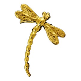 Ear Charms® Dragonfly Ear Cuff Non-Pierced Reversible Right Earring Clip Gold on Sterling Silver