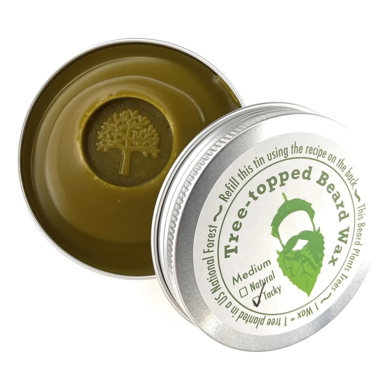 Cera Para Barba Con Tapa De Árbol (2 Oz.) Mediana