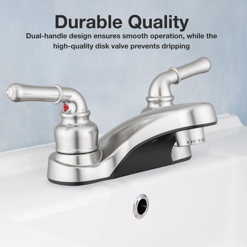 Pacific Bay Lynden Bathroom Sink Faucet - Metallic Plating Over