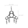 Outanaya Stainless Steel Keychain Carabiner Clip Multi-Key Organizer for Outdoor