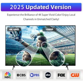 TV Antenna 2025 Digital TV Antenna Indoor with Strong Magnetic Base, 360°&Long Range Reception for Local Channels, Easy Installation Support 4K 1080p for Free Local Channels (DT012-11)