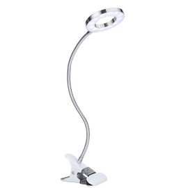 LED Clip Desk Lamp, 360° Adjustable Gooseneck Eye Caring Small Light for Makeup, Reading, Bed Headboard, Night Reading, Eyebrow