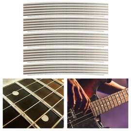 Guitar Fret Wire, 24pcs 2.7mm Stainless Steel Chrome Color Guitar Fret, 250HV Guitar Fret Wire Set for Guitar Repair Work