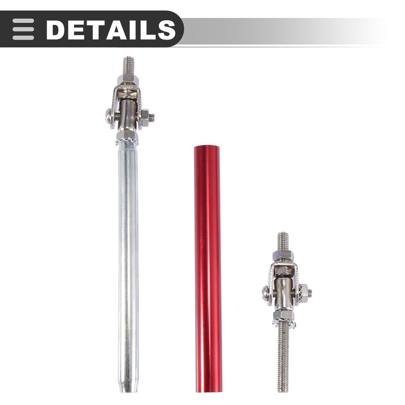 Motoforti Universal Bumper Lip Splitter Tie Rod Bar, 10cm, Aluminum