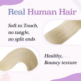 Sindra Blonde Clip in Hair Extensions 16 Inch 100g 6pcs Human Hair Clip in Extensions Straight Natural Remy Clip in Hair Extensions Human Hair C16#60