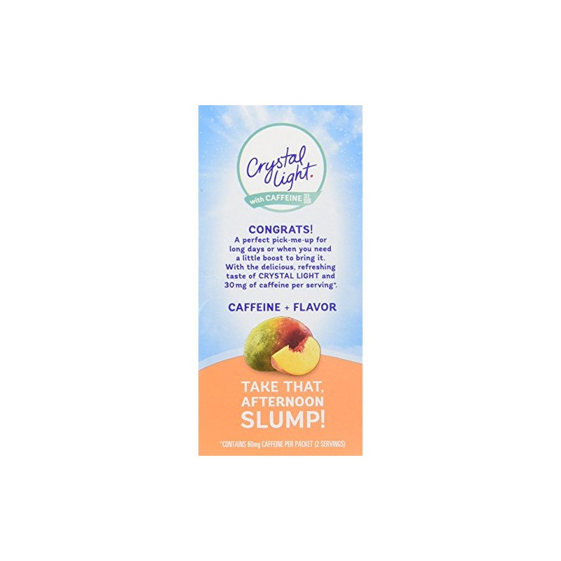 Crystal Light On The Go Peach Mango with Caffeine, 10-Packet