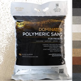 40 Pound Natural Ivory DOMINATOR Polymeric Sand with Revolutionary Ceramic Flex Technology for Stabilizing Paver Joints/Gaps, 1/8” up to 4”, Professional Grade Results