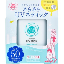 Ultraviolet Prediction Smooth UV Stick F SPF 50+ [リニューアル] 紫外線予報 さらさらUVスティックF SPF50+ PA++++ UV Water Resistance, Can Be Used From 1 Year Old, With Soap, For Body, Sunburn Reduction, Smooth Carrying, 0.5 oz (15 g)