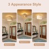ALAISLYC Boho Rattan Flush Mount Ceiling Lights 12 Inch Farmhouse