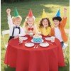 SietDESEO 2 Pack Red Tablecloth Round 84 x 84 Plastic