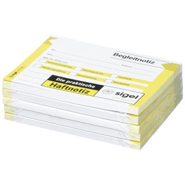 SIGEL HF142/5 Sticky Notes Accompanying Note 100 x 75 mm 5 Pieces of 50 Sheets Medium