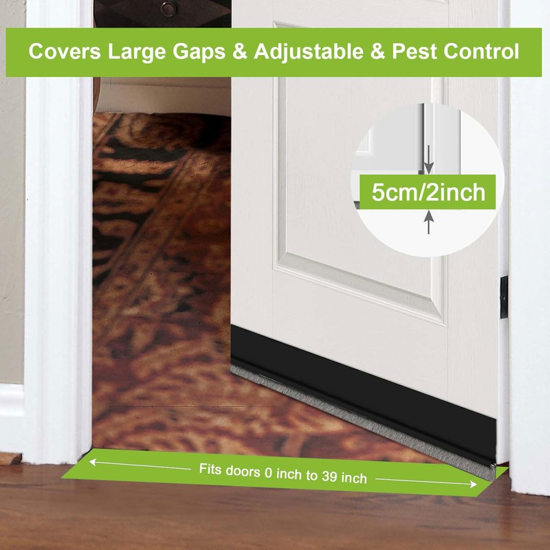 DINGLIAN 2 PCS Door Brush Bottom Sweep, Self Adhesive Door