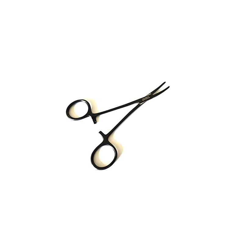 Mosquito Hemostat Locking Forceps 5" Curved with Full Serrated Jaws