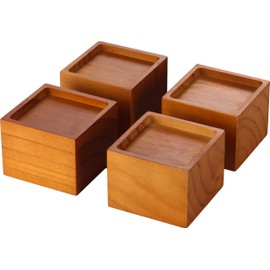 Lufia Wood Bed Furniture Risers 3 Inch, Solid Pine Wood Furniture Risers: Enhance Durability, Comfort, and Style with Effortless Installation and Added Functionality