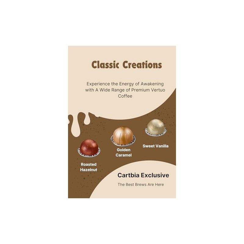 Barista Creations Vertuo Capsules – 10 Vanilla Coffee, 10 Caramel