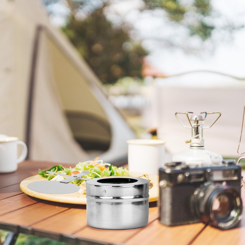CHEFQ Stainless Steel Chafing Wick Fuel Holders with Safety Cover