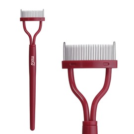 MSQ Eyelash Comb Curler Eyelash Separator Applicator Eyelash Comb Stainless Steel Eyelash Make Up Comb Tool Brow Brush Comb