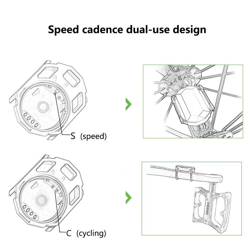 VOANZO Speed Sensor, Waterproof Bicycle Computer, Wireless Speed and Sensor