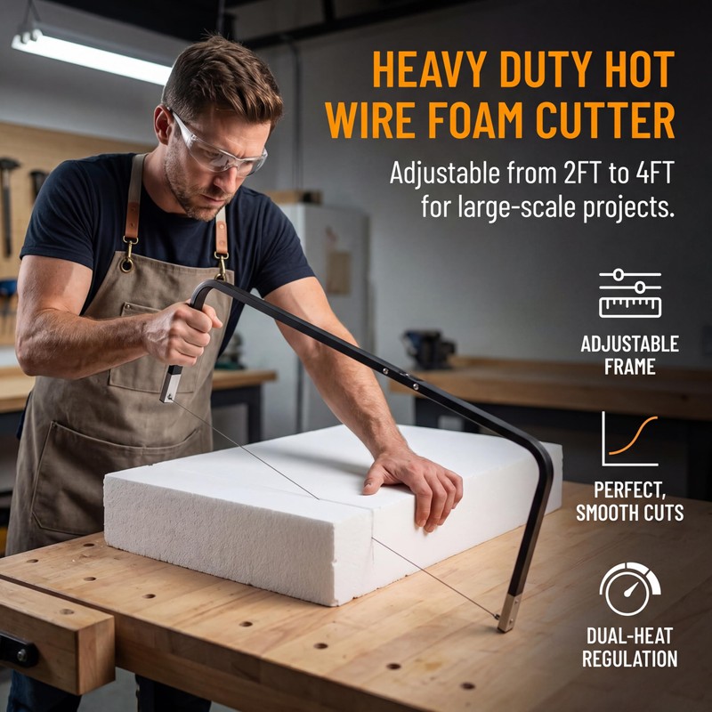 Adjustable 2FT to 4FT Hot Wire Foam Cutter Tool with