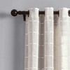 Lush Decor Farmhouse Textured Grommet Sheer Window Curtain Panel Pair,
