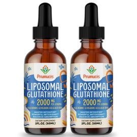 Prunucis 2000MG Liposomal Glutathione Liquid, 98% Absorption, Active Form L-Glutathione Supplement, Vegan Friendly, Powerful Antioxidant Complex for Immune System, Aging Defense, Detox, 4 FL.OZ
