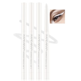 Jutqut 4PCS White Eyeliner Pencil, Eye Liner Pencils, Waterproof Eyeliner Pencil & Smudge Proof Long-lasting, Eye Shadow Pencil, High-Pigmented Colorful Eye Liner Pencils, Retractable Eyeliner