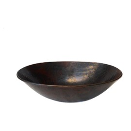 17" Oval Hand Forged Copper Vessel Bathroom Sink