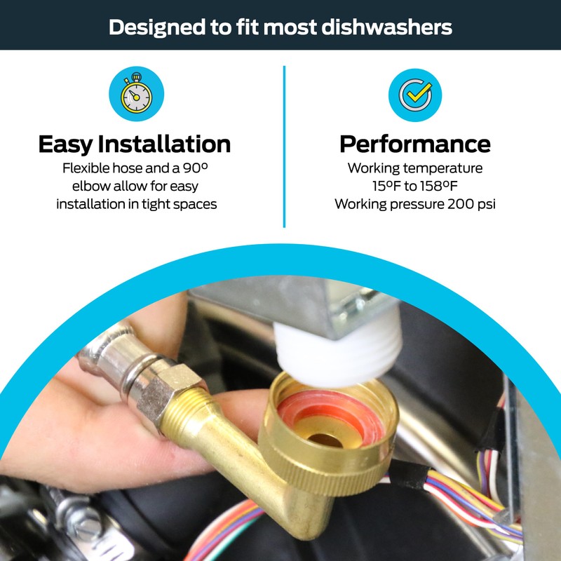 Eastman 41060 Universal Stainless Steel Dishwasher Installation Kit