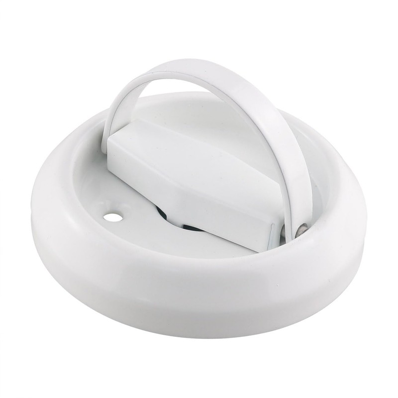 WHYHKJ Embedded Door Circular Pull Ring 201 Porcelain White with
