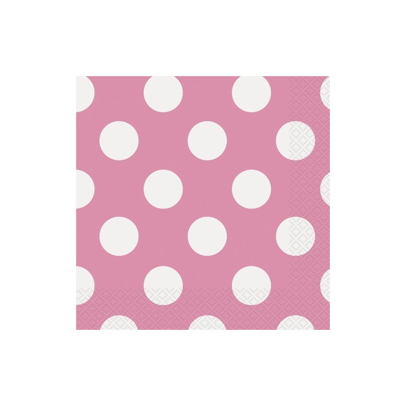 Hot Pink Polka Dot Party Napkin, 16ct
