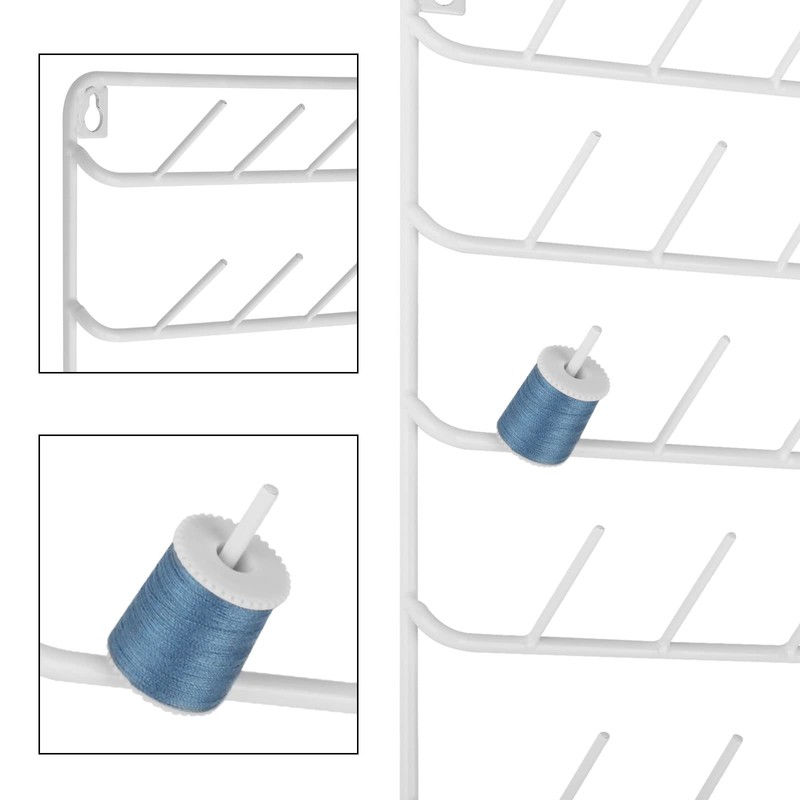 YBING Thread Holder Wall 54-spool Sewing Thread Rack Wall Mount