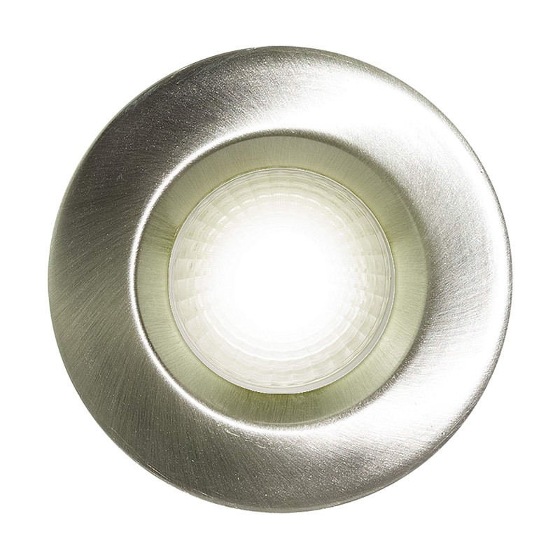Luceco Fixed Fire Rated GU10 Downlight, Brushed Steel Alloy Steel