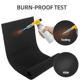 UCandy Welding Blanket, 5mm Fireproof Mat Heat Resistant Material Up To 1800°F Flame Retardant Fabric Carbon Felt for Grill Stove Pit Soldering Welders Plumbers,12"X36"