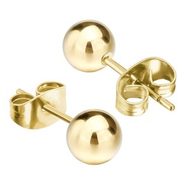 JEWELRIESHOP Ball Earrings 316L Surgical Steel Earrings Round Ball Stud Earrings Set for Women Girls