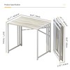 Lutown-Teen Small Folding Desk 32 inch, No Assembly Required Small