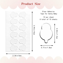 Tovyzalg Adhesive Tape for Sonny Baby, Compatible with Sonny Angel Doll, Double Sided Clear Adhesive Pads Mini Figure Clear Glue Sticky Putty Replacement for Sonny Doll
