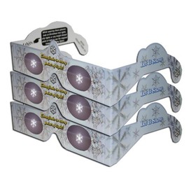 3D Christmas Glasses - SNOWFLAKES - 3 PAIR - Holiday Specs - Transform Christmas Lights Into Magical Images