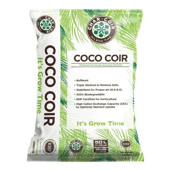 CHAR COIR 100% RHP Coco Coir, 50L/1.75 cuft Bag
